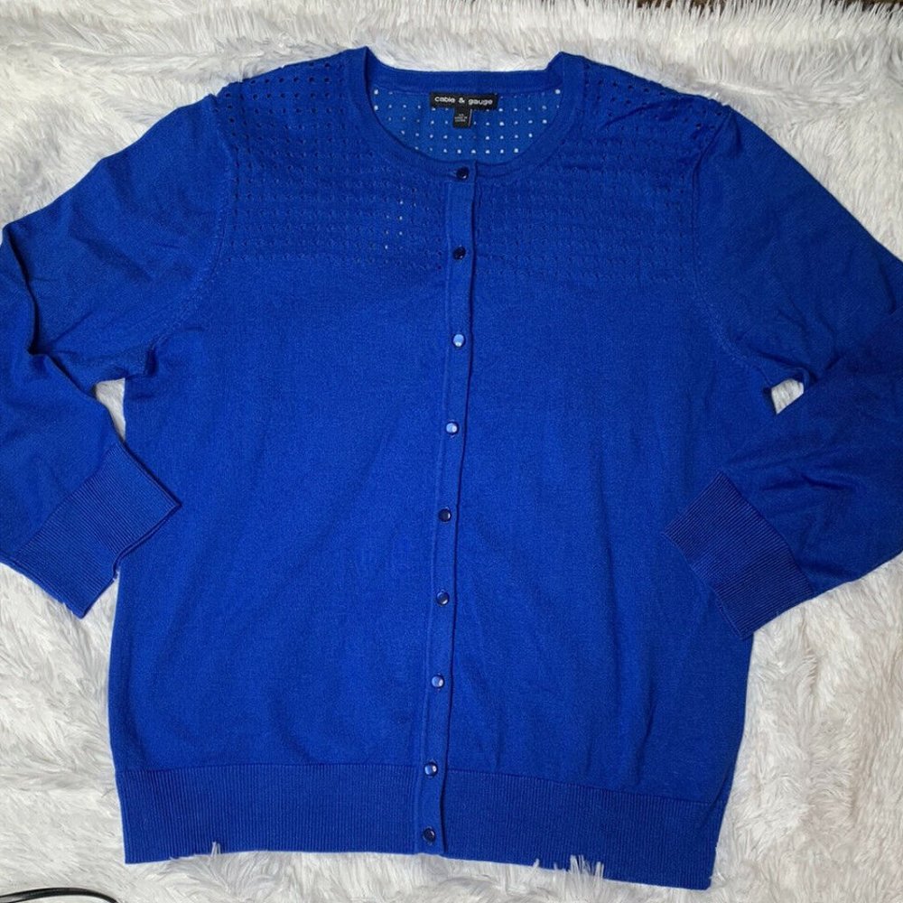 Cable And Gauge Womens Button Front Top Size XL